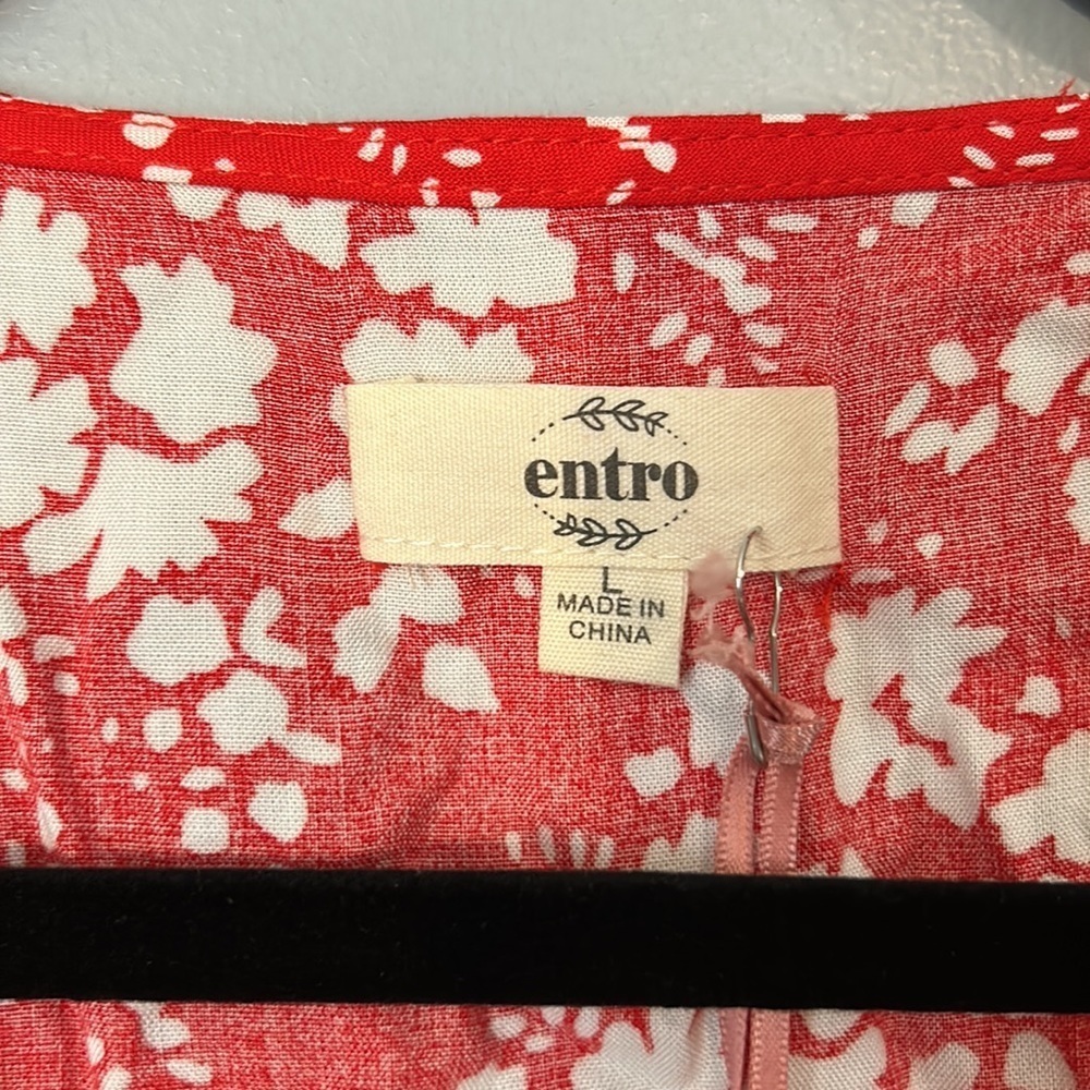 Floral Red Women's Jumpsuit - Picture 4 of 7